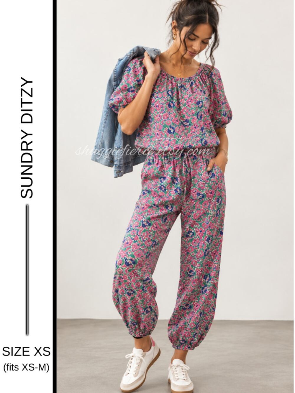 MSRP: $258✨Sundry Ditzy Matching Set | Top 0 + Pants 2  (fits up to M)✨QUICKSHIP